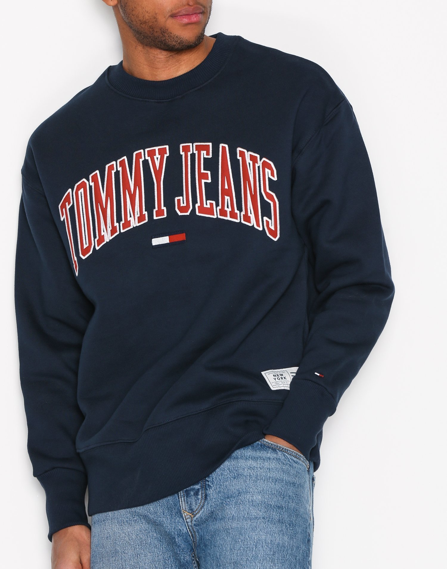 Collegiate Sweat - Tommy Jeans - Navy - Jumpers & Cardigans - Clothing ...