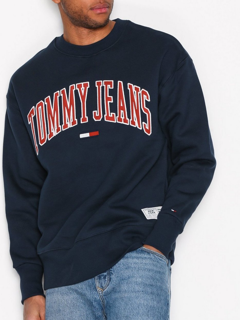 Collegiate Sweat - Tommy Jeans - Navy - Jumpers & Cardigans - Clothing ...