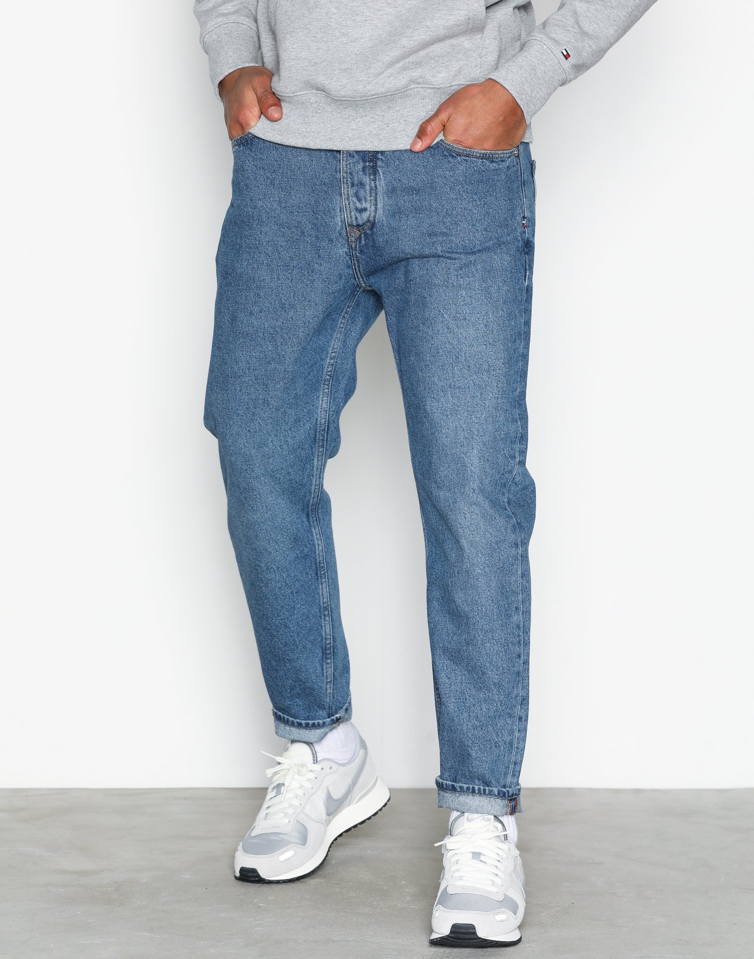 Relaxed Cropped Randy - Tommy Jeans - Mid Blue - Jeans - Clothing - Men ...