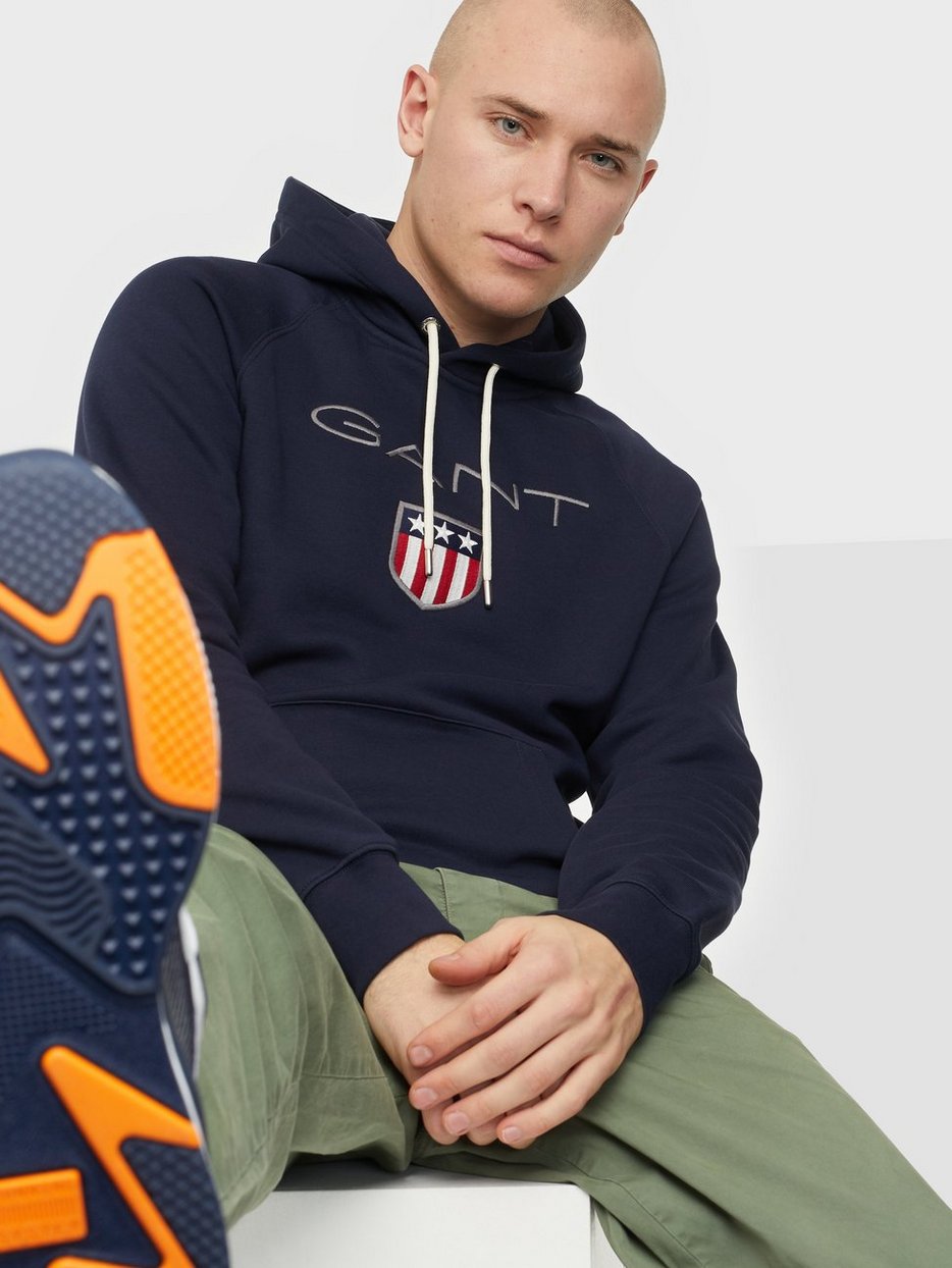 Shield Sweater Hoodie - Gant - Evening - Jumpers & Cardigans ...