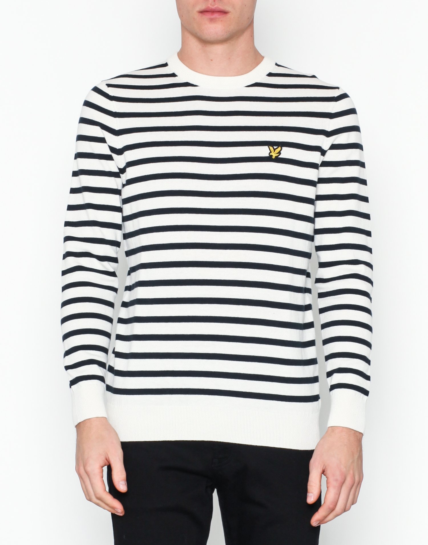 Breton Stripe Jumper - Lyle & Scott - Snow White - Jumpers & Cardigans ...