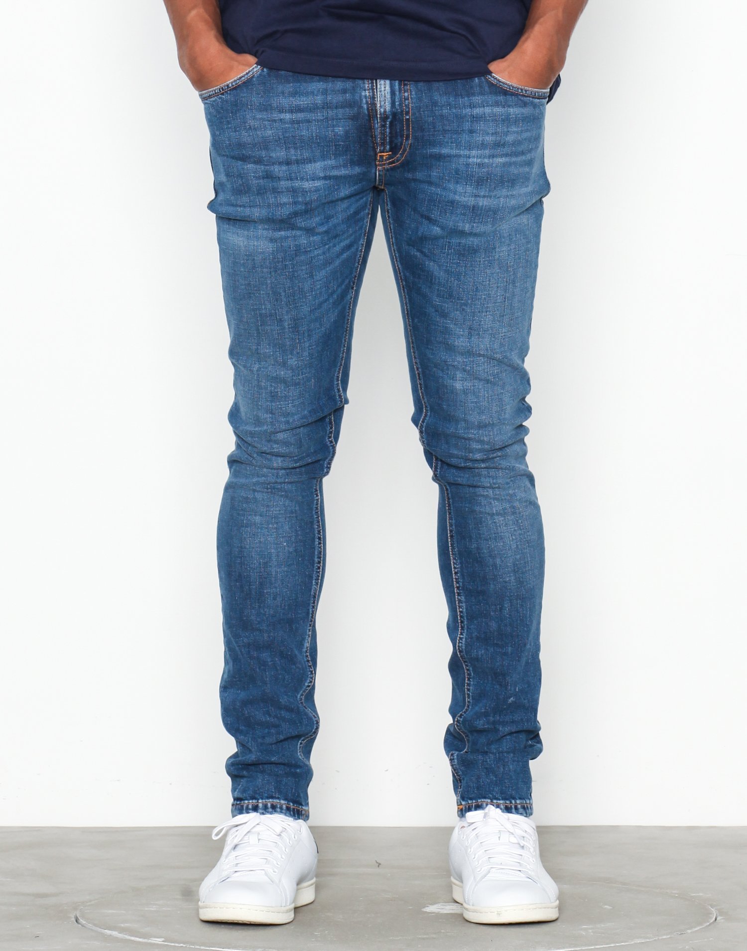 Skinny Lin Mid Auth Power - Nudie Jeans - Blue - Jeans - Clothing - Men ...